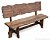 Скамья №11 180х56х45 см массив сосны старение, палисандр, ИРБ